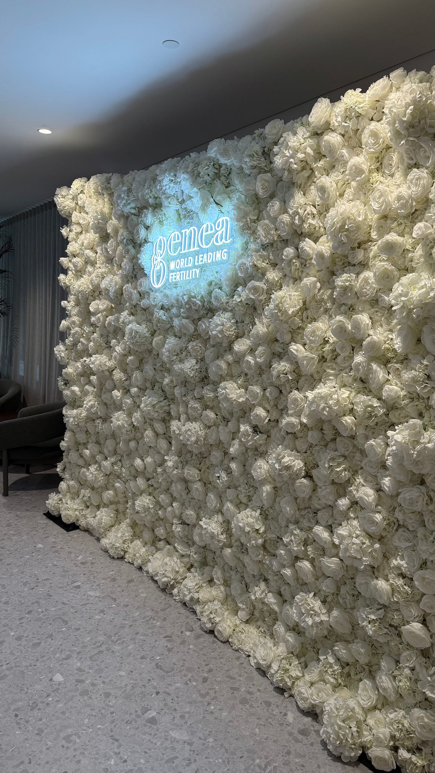 White Pearl Flower Wall