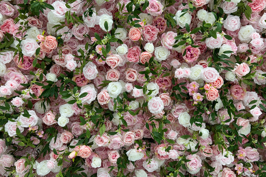 Pretty in Pink Flower Wall