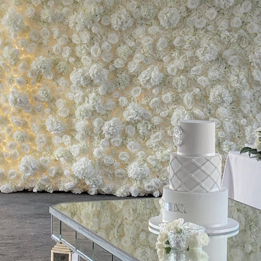 White Pearl Flower Wall