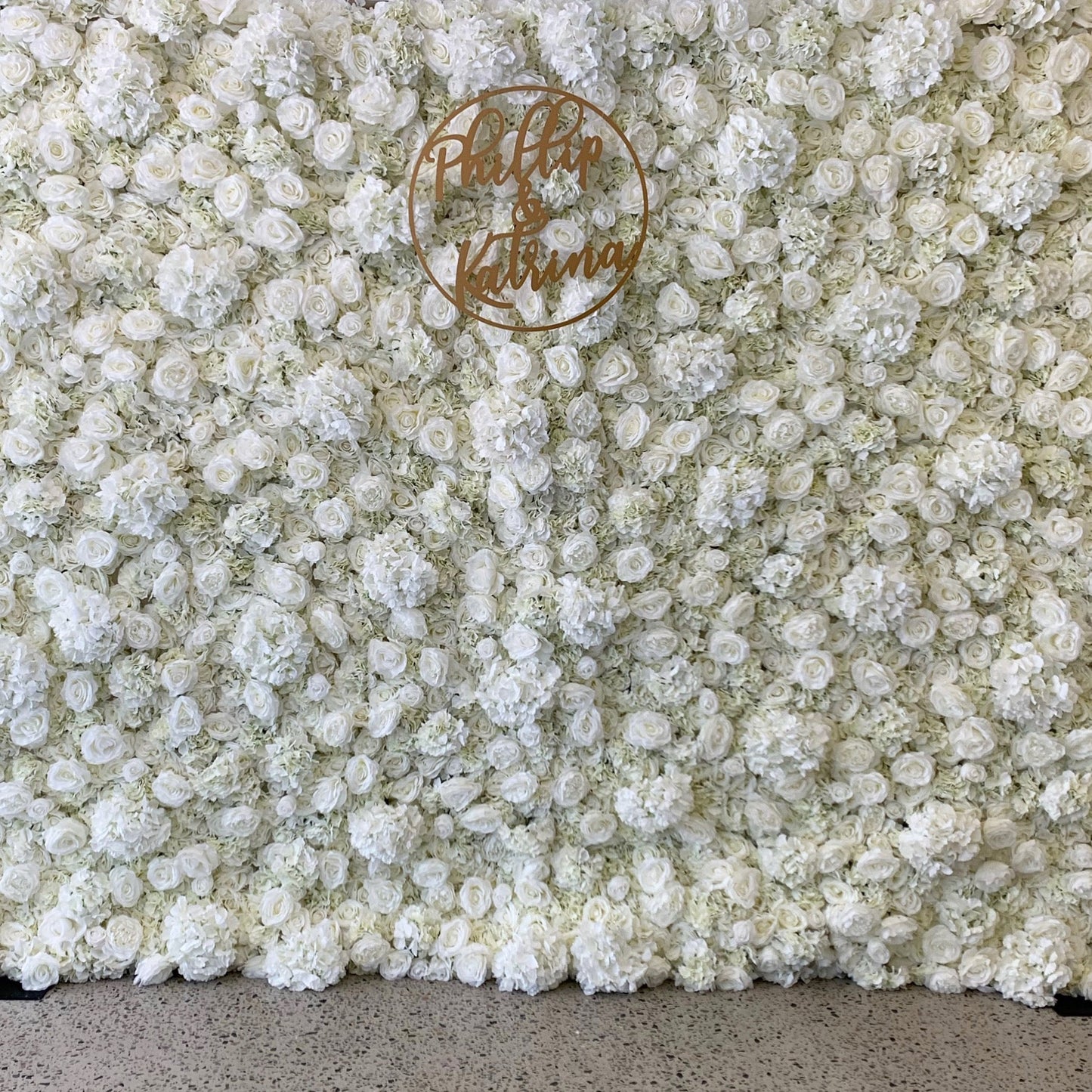 White Pearl Flower Wall